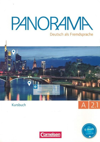 Panorama A2.1 - Kursbuch, de Cornelsen. Editora Distribuidores Associados De Livros S.A., capa mole em alemão, 2015