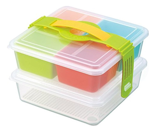 Inomata 2tiers Picnic Lunch Bento Box