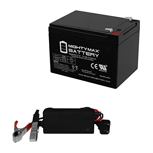 Batería Mighty Max 12v 12ah + Cargador De 1amp