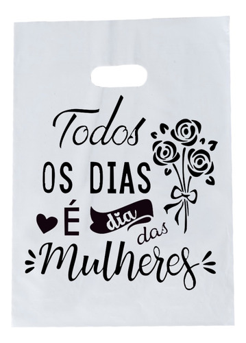 Sacolas Plásticas 30x40 50un Personalizada Mulheres Loja