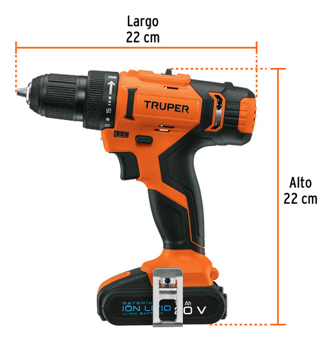 Taladro Inalámbrico Profesional 1/2'' 20 V Truper 18154