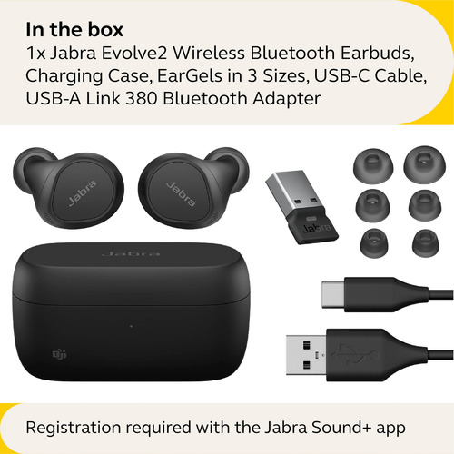 Audífonos True Wireless Jabra Evolve2 Con Cancelación Activa