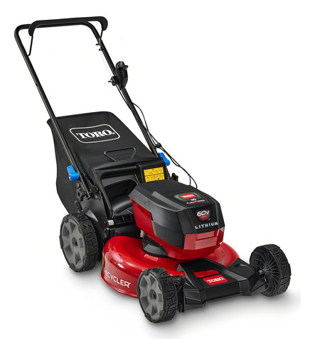 Cortadora de pasto eléctrica Toro 21323 con bolsa recolectora y color rojo con batería incluida