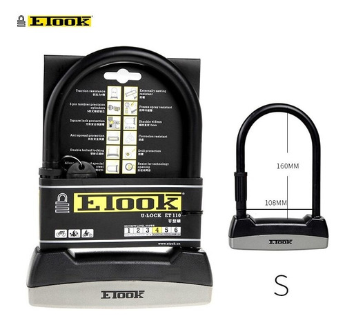 Etook U-lock Bike Lock Anti-theft Steel Electric Bicycle