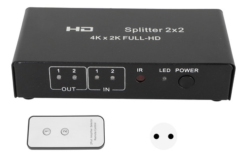 Divisor De Interfaz Multimedia 2x2 Hd Profesional 4kx2k