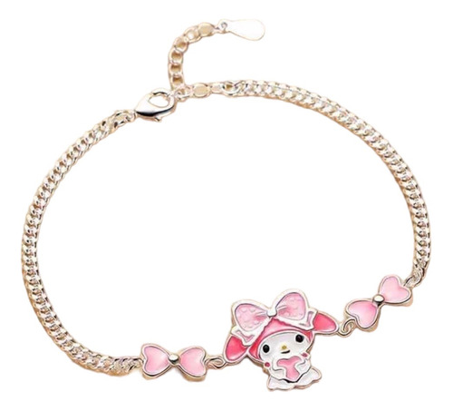 Pulsera Importada Bañada En Plata My Melody O Cinnamoroll