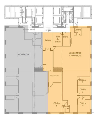 Oficina En Renta - Arcos Bosques Ii - Piso 27 - 483 M2