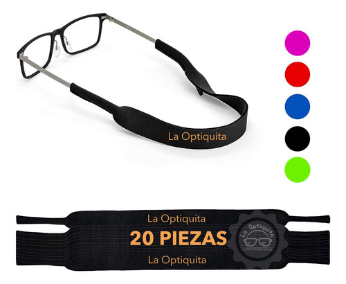 Paquete 20 Correas Deportiva Elastica Neopreno Para Lentes