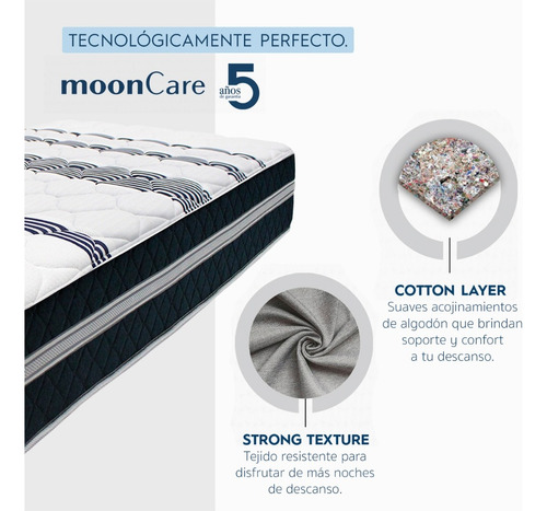 Colchón Queen Size Restonic Confort Mooncare