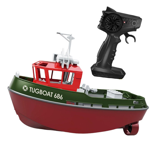 1/72 Rc Tugboat Play Water Juguete 2.4 Ghz Alta Verde