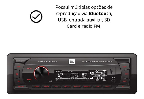 Som Automotivo Jbl Celebrity100 Mp3 Usb Bluetooth Sd Card Fm