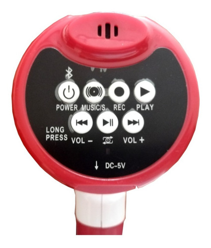 Imagen 3 de 5 de Megafono Perifoneo Recargable 5 Pulgad 20w Microfono Bocina