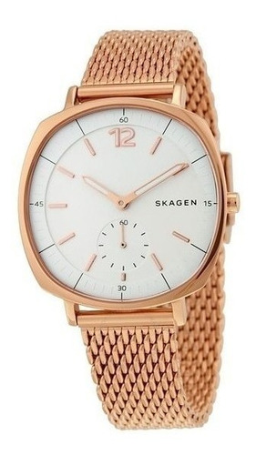 Reloj Skagen Mujer Acero Rose Malla Tejida Moderno Skw2401