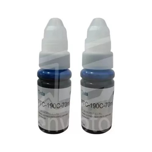 Kit 2 Tintas Compatible Con Gi 190c Cian G1100 G2100 190