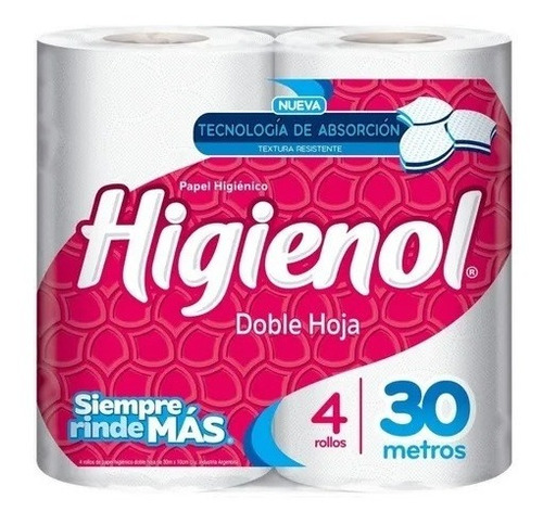 Imagen 1 de 2 de Papel Higienico Higienol Doble Hoja 30 M Bulto 10 Paq X 4 Un
