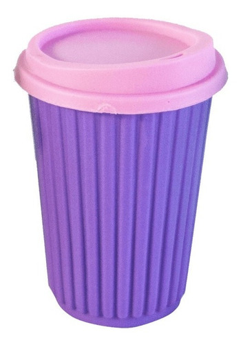 Imagen 3 de 7 de 16 Vasos Rallado Tapa Térmico Colores Comunes 270ml Bpa Free
