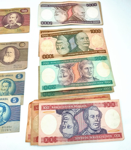 Billetes Cruzeiros Antiguos De Brasil (lote) - Numismatica (Usado)