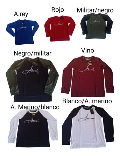 Playera Cuello Redondo Manga Larga Talla Ch A Xl