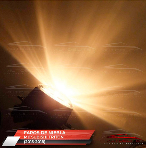 Imagen 4 de 10 de Kit Faros Niebla Mitsubishi L200 2016 2017 2018 2019 Biseles