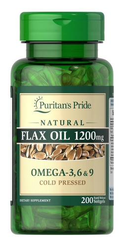 Puritan's Pride | Natural Flax Oil | 1200mg | 200 Softgels