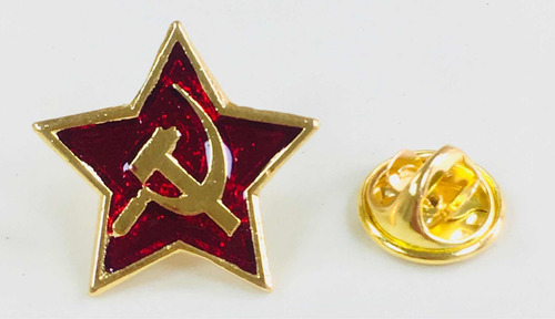 Pin Estrella Roja Símbolo Comunista Hoz Y Martillo