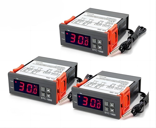 3piezas Stc-1000 Tcontrolador De Temperatura Sensor De Tem  