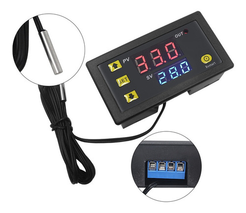 Imagen 2 de 7 de Termostato Digital Programable W3230 / -55 A 120°c - 12v