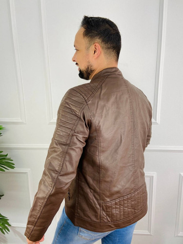 Imagem 5 de 7 de Jaqueta Couro Plus Size Masculina - Excelente Qualidade