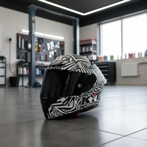 Capacete Kyt Tt Course Espargaro Winter Test 59/60 Zebra
