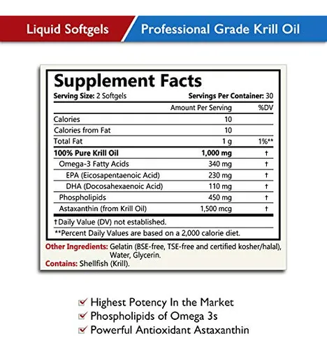 Suplemento De Aceite De Krill Naturemyst 60 Cápsulas Blandas