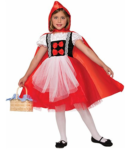 Child S Red Riding Hood Vestido Y Cape Traje Medio