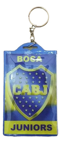 Llavero Portasube De Boca Juniors Escudo Color Azul