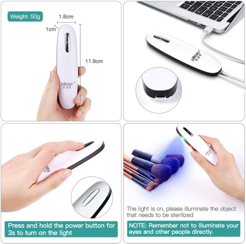 Lámpara Con Luz Ultravioleta Para Desinfección Con Usb