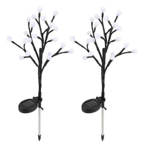 Paquete De 2 Luces Solares Para Ramas De Árboles 20 Led De