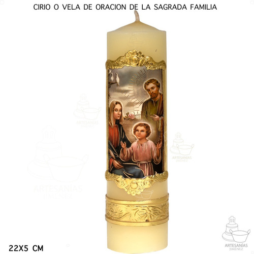 Imagen 1 de 5 de Cirio O Vela De Oración Sagrada Familia