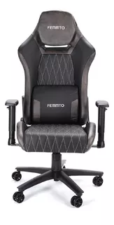 Silla Gamer Pro Ergonomica Giratoria Femmto Gp001 Negro Para Escritorio Pc Gaming Reclinable 135° Peso Maximo 150 Kg