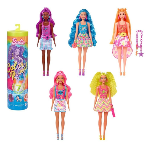 Barbie Color Reveal Estilos Tie-dye Muñeca Para Niñas