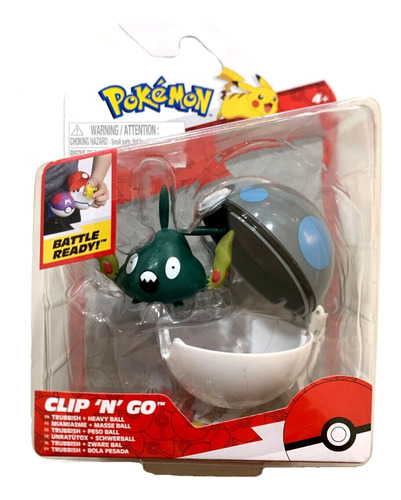 Pokemon Figura Trubbish Con Pokebola Clip N Go 