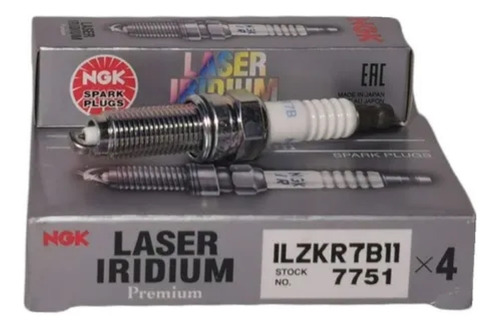 Bujía Ngk Laser Iridium Número De Parte Ilzkr7b11 Stock 7751