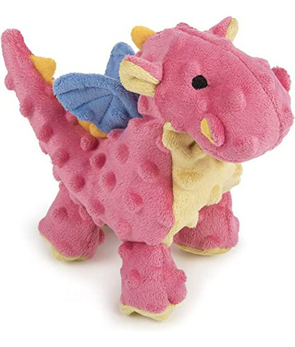 Juguete Para Perros Godog Bubble Plush Dragons - Coral, Pequ