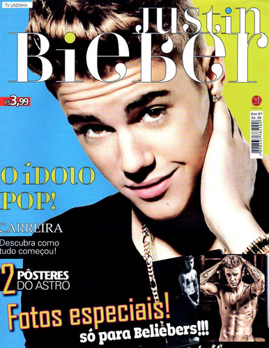 Revista Pôster Justin Bieber = C/ 2 Posters Bad Boy Tatuado!