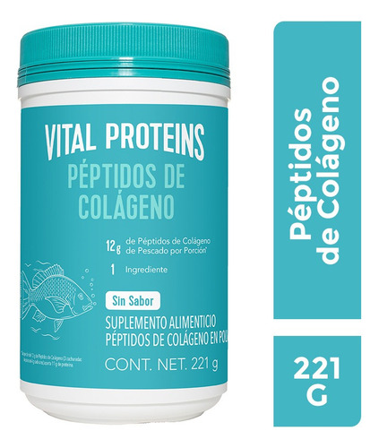 Péptidos De Colágeno Vital Proteins En Polvo Sin Sabor 221g