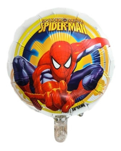 2 Globos Spiderman Borde Plateado