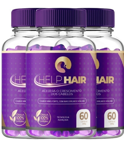 Kit Help Hair Tratamento Capilar 4x Melhor Que Minoxidil 