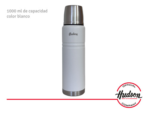 Termo 1 Litro + Mate Blanco Vaso