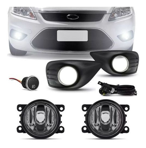 Kit Farol Neblina Focus 2009 2010 2011 2012 2013 Com Moldura