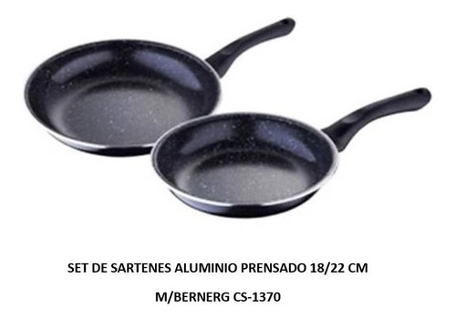 Set De 2 Sartenes Aluminio Prensado 18/22 Cm