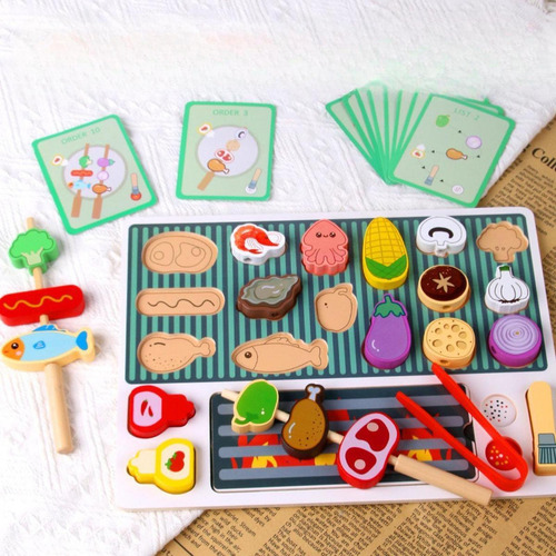 Juguete Para Parrilla De Barbacoa Para Niños, Juego De