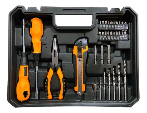 Imagen 5 de 10 de Taladro Atornillador Inalambrico Bateria Torque + Kit 32 Acc