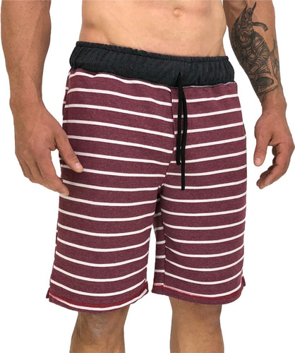 Kit 6 Bermudas Moletom Short Original Preta Vermelha Cinza